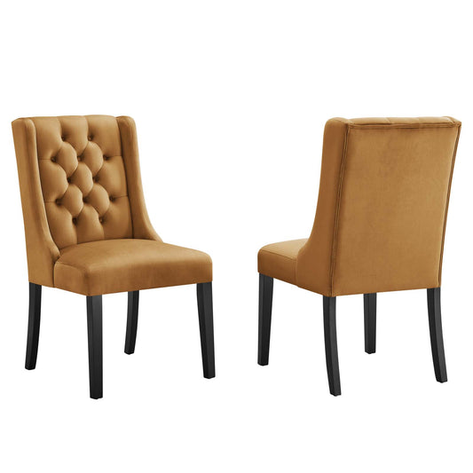Baronet Performance Velvet Dining Chairs (Set of 2) by Modway