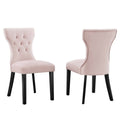 Silhouette Performance Velvet Dining Chairs (Set of 2) by Modway