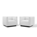 Conjure Tufted Armchair Upholstered Fabric Set of 2 | Polyester by Modway