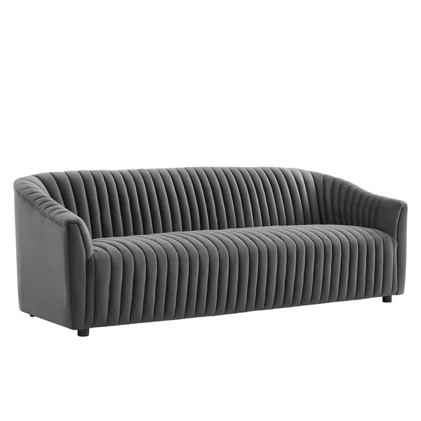 Announce Performance Velvet Channel Tufted Sofa by Modway