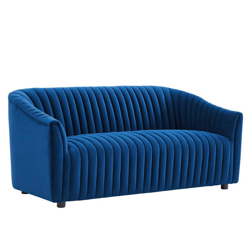 Announce Performance Velvet Channel Tufted Loveseat by Modway