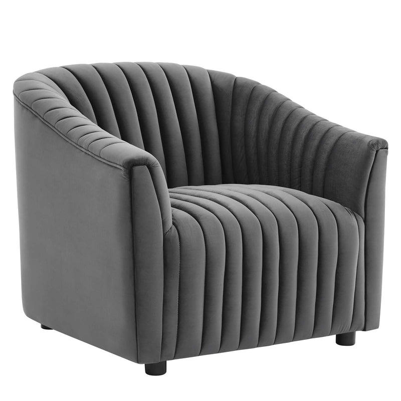 Announce Performance Velvet Channel Tufted Armchair by Modway
