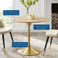 Lippa 36" Wood Dining Table Gold Natural by Modway