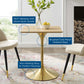 Lippa 24" Square Wood Dining Table Gold by Modway