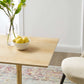 Lippa 24" Square Wood Dining Table Gold by Modway