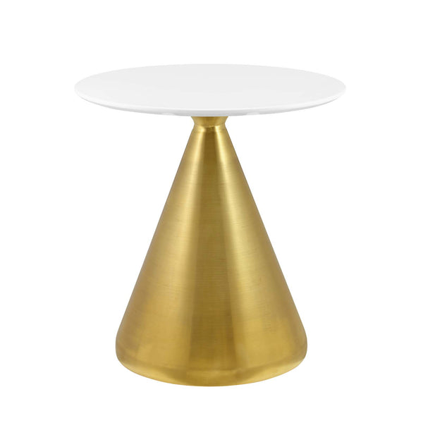 Tupelo 28" Dining Table Gold White by Modway