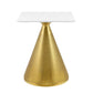 Tupelo 24" Square Dining Table Gold White by Modway