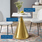 Tupelo 24" Square Dining Table Gold White by Modway