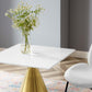 Tupelo 24" Square Dining Table Gold White by Modway