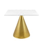 Tupelo 36" Square Dining Table Gold White by Modway