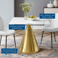 Tupelo 36" Square Dining Table Gold White by Modway