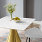 Tupelo 36" Square Dining Table Gold White by Modway