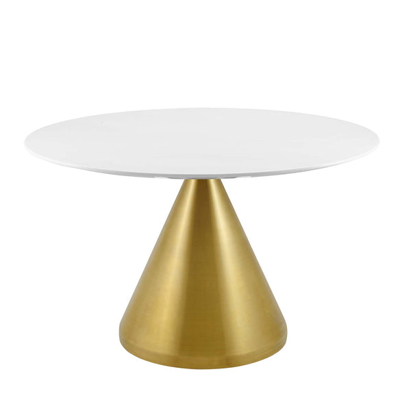 Tupelo 47" Dining Table Gold White by Modway