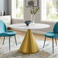Tupelo 47" Dining Table Gold White by Modway