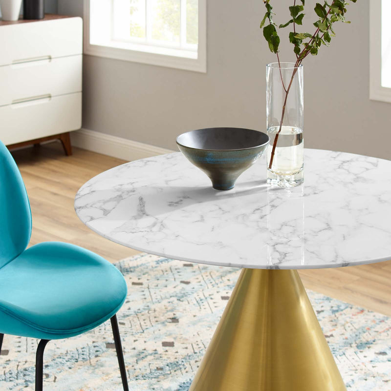 Tupelo 40" Artificial Marble Dining Table by Modway