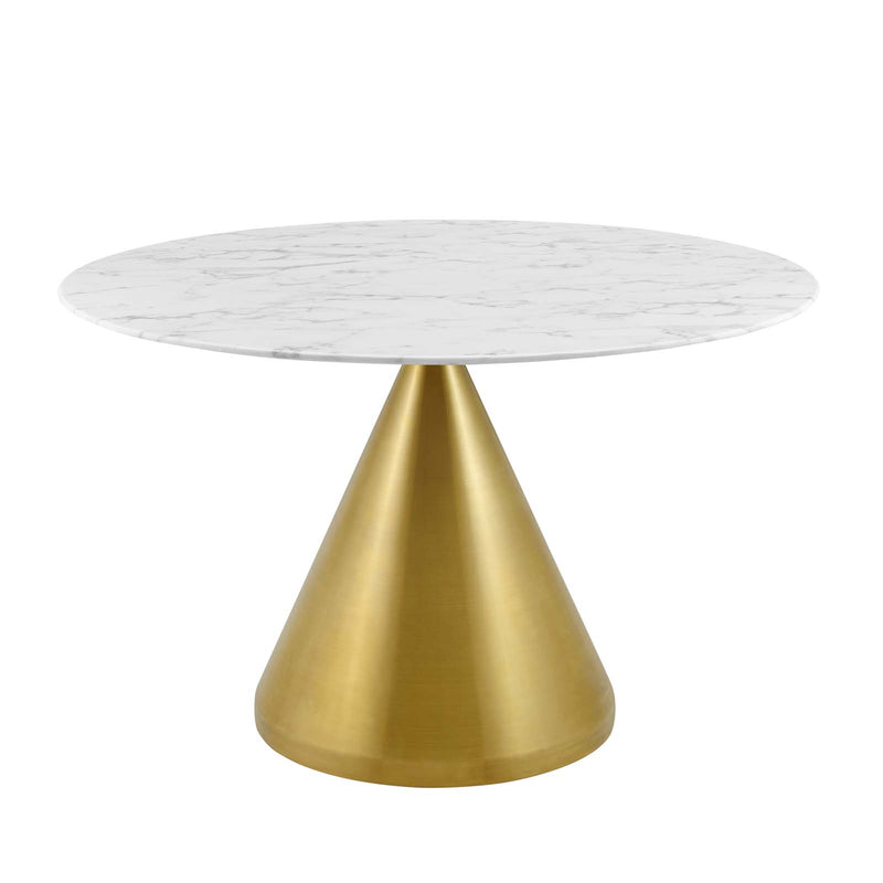 Tupelo 47" Dining Table Gold White by Modway