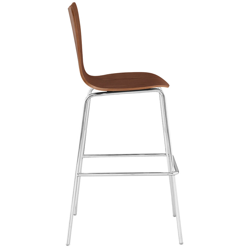 Ernie Wood Bar Stool Walnut by Modway