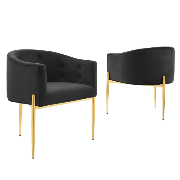 Savour Tufted Performance Velvet Accent Chairs - Set of 2 by Modway