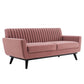 Engage Channel Tufted Performance Velvet Loveseat by Modway