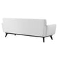 Engage Channel Tufted Fabric Sofa White | Polyester by Modway