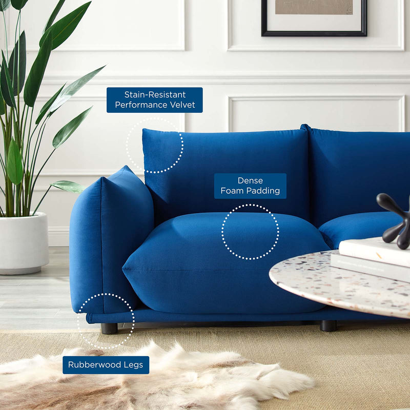 Copious Performance Velvet Loveseat by Modway