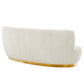 Kindred Upholstered Fabric Sofa in Gold Ivory by Modway