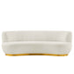 Kindred Upholstered Fabric Sofa in Gold Ivory by Modway