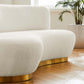 Kindred Upholstered Fabric Sofa in Gold Ivory by Modway