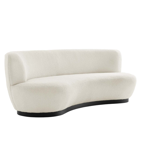 Kindred Upholstered Fabric Sofa in Black Ivory by Modway