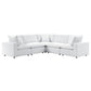 Commix 5-Piece Sunbrella Outdoor Grey Sectional Sofa by Modway