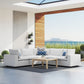 Commix 5-Piece Sunbrella Outdoor Grey Sectional Sofa by Modway