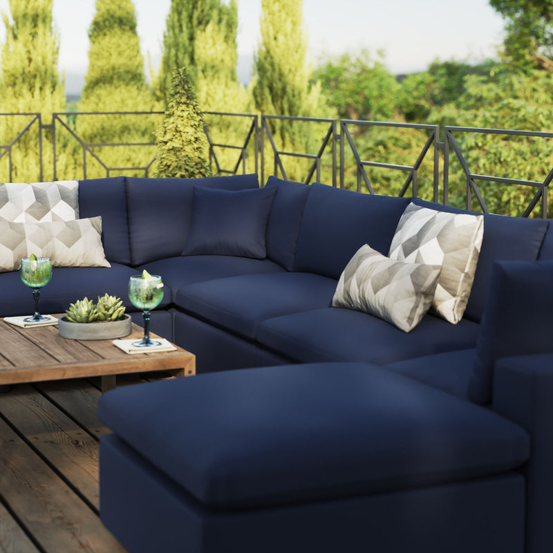 Commix 7-Piece Outdoor Patio Sectional Sofa by Modway