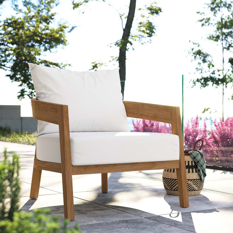 Brisbane Teak Wood Outdoor Patio Armchair by Modway