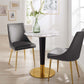 Zinque 28" Round Terrazzo Dining Table in Gold White by Modway