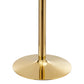 Verne 40" Round Terrazzo Dining Table in Gold White by Modway