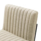 Indulge Channel Tufted Fabric Bar Stools - Set of 2 Beige | Polyester by Modway
