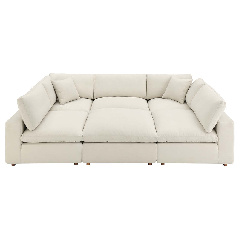 Commix Down Filled Overstuffed 6-Piece Sectional Sofa | Polyester by Modway