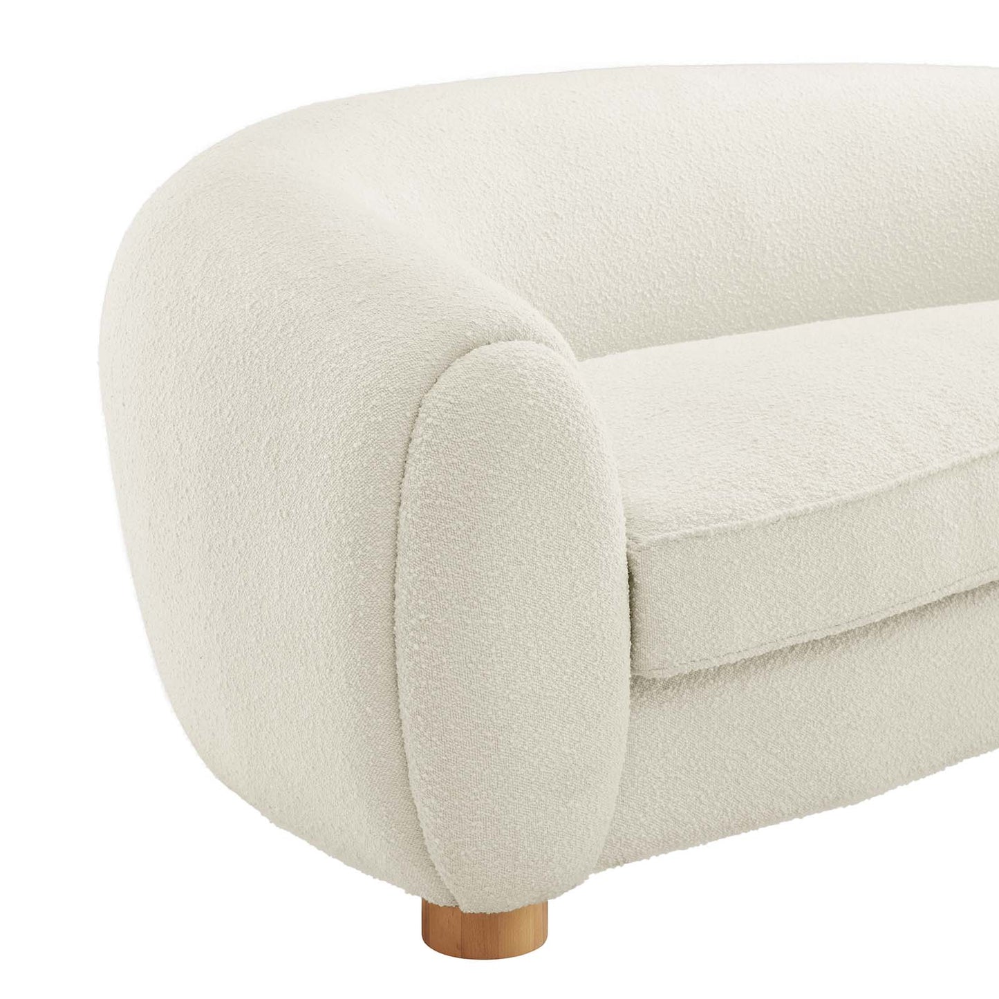 Abundant Boucle Upholstered Fabric Sofa by Modway