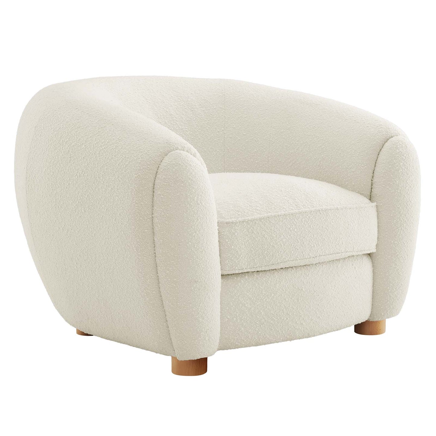 Abundant Boucle Upholstered Fabric Armchair by Modway