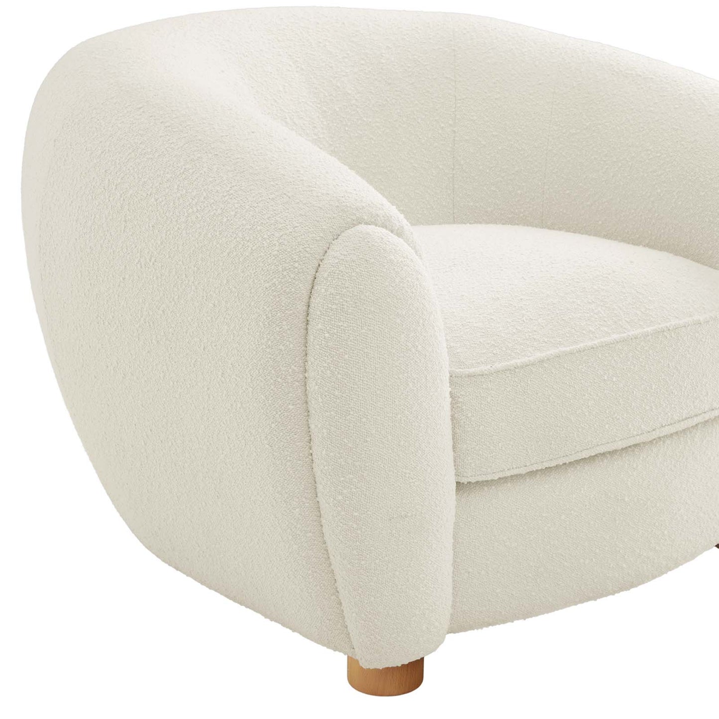 Abundant Boucle Upholstered Fabric Armchair by Modway