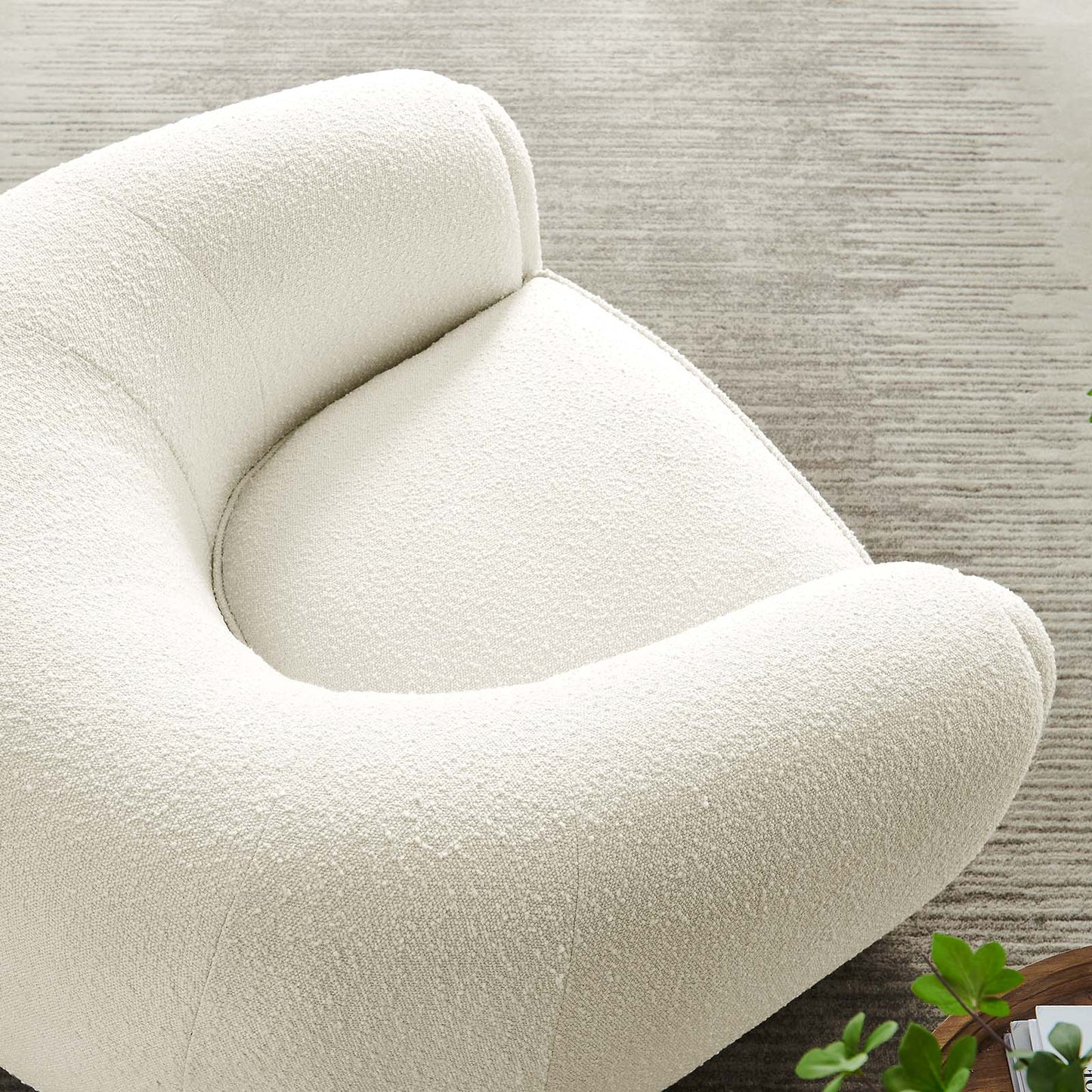 Abundant Boucle Upholstered Fabric Armchair by Modway