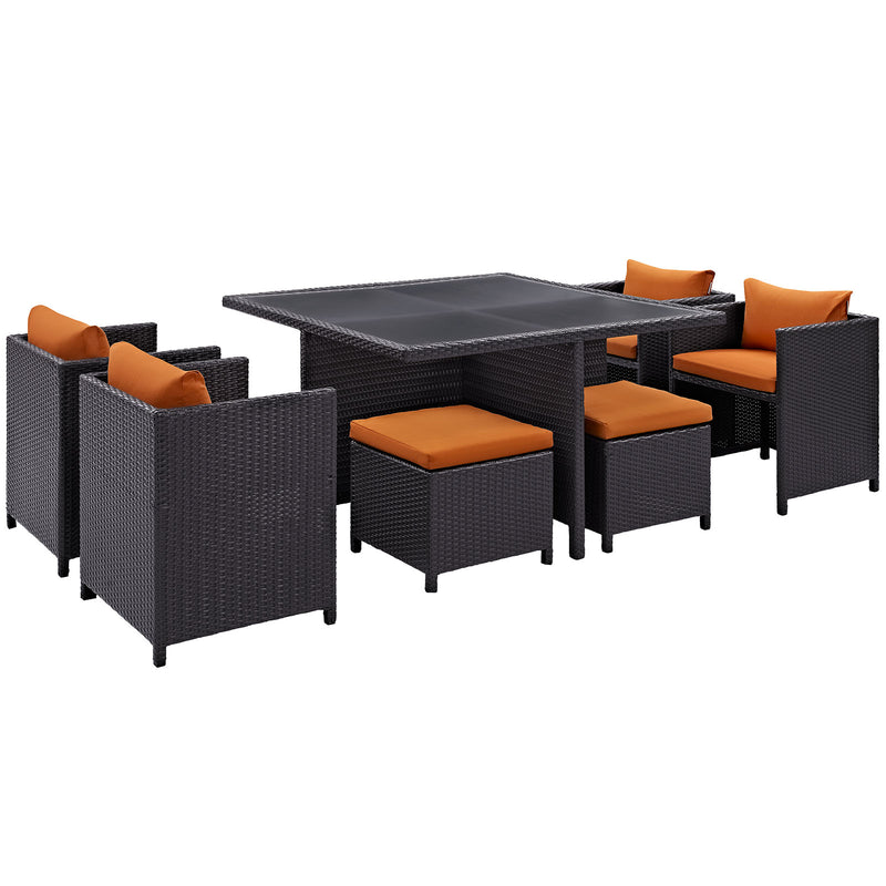 Inverse 9 Piece Outdoor Patio Dining Set by Modway