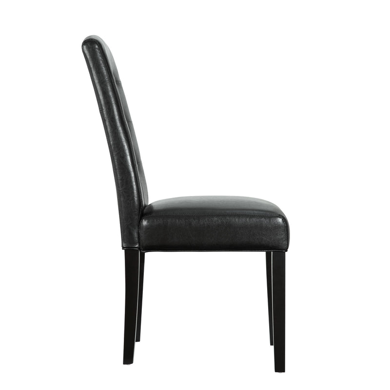 Perdure Dining Vinyl Side Chair Black by Modway