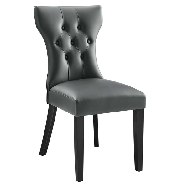 Silhouette Dining Vinyl Side Chair Gray