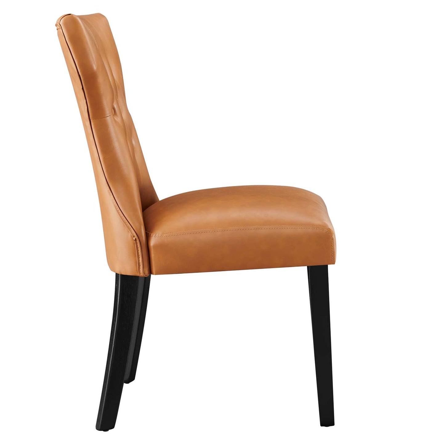 Silhouette Dining Vinyl Side Chair Tan