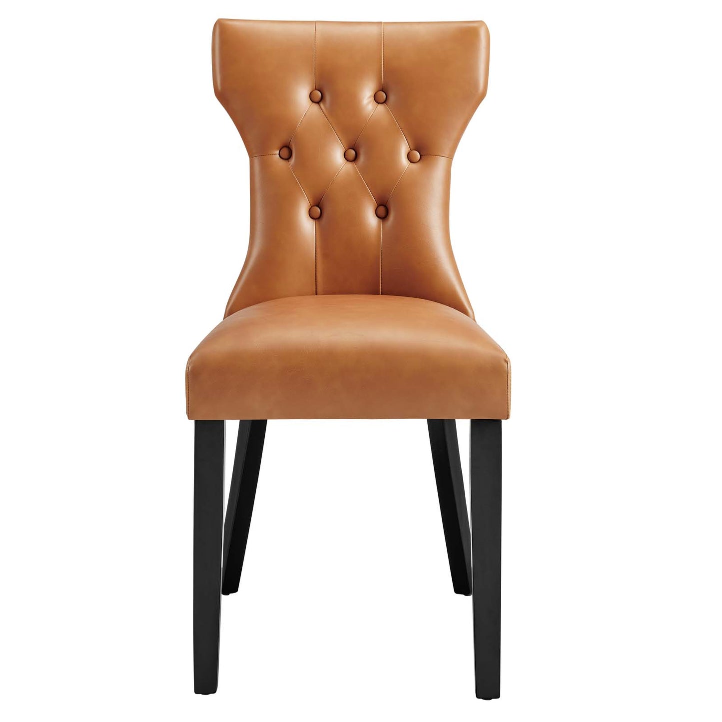 Silhouette Dining Vinyl Side Chair Tan