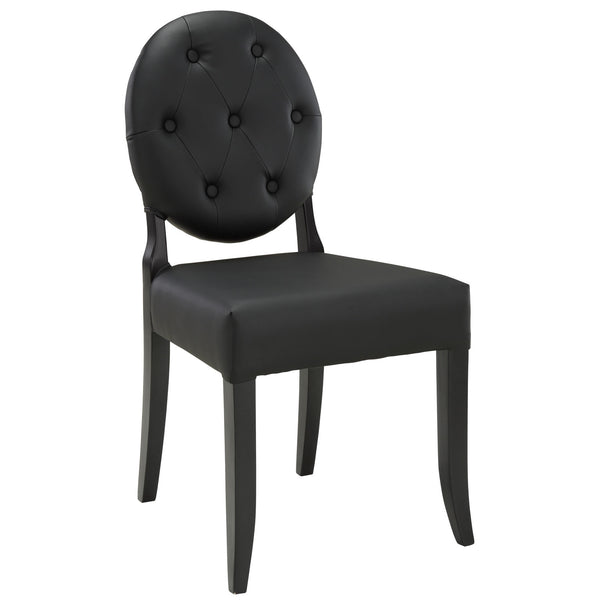 Button Dining Vinyl Side Chair by Modway