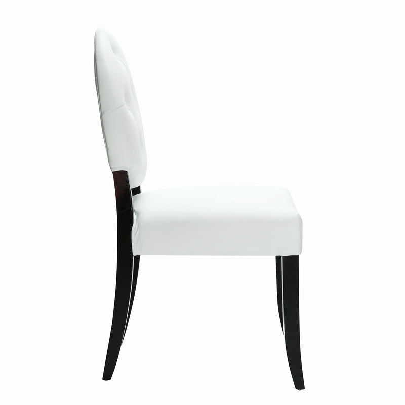 Button Dining Vinyl Side Chair by Modway