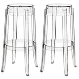 Casper Bar Stool Set of 2 Clear by Modway