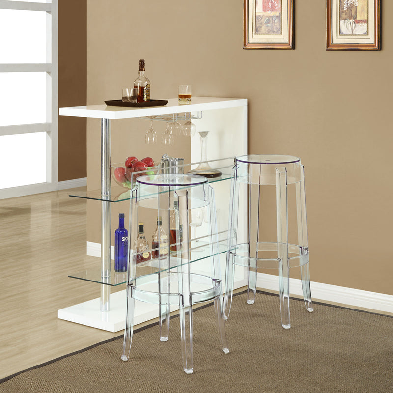 Casper Bar Stool Set of 2 Clear by Modway